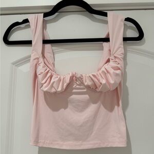 Princess Polly Light Pink Ruched Tank Top